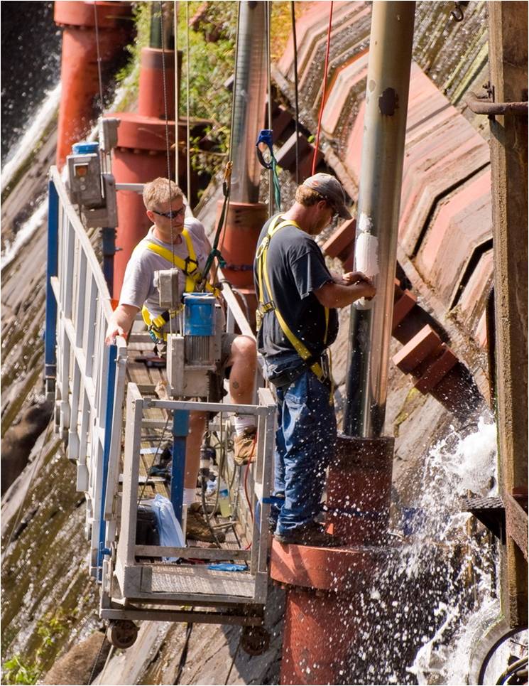 Working on the dam 1